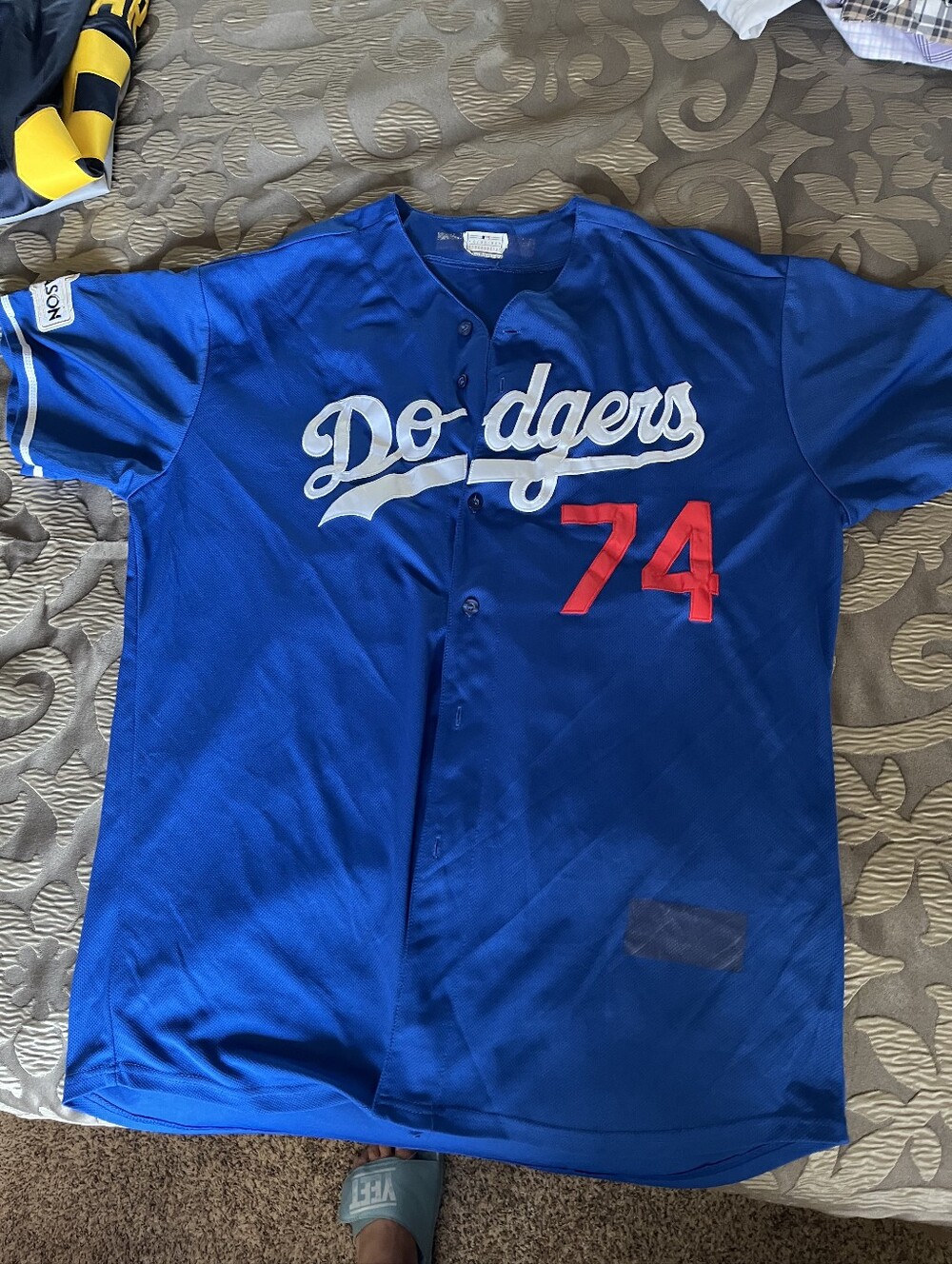 Majestic Dodgers Blue Men’s Kenley Jersey w/ Postseason Patch